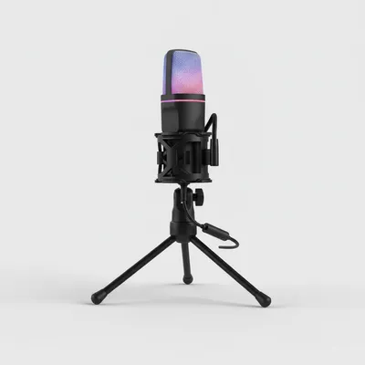 Microphone USB à condensateur RVB, fil de réduction de bruit, micro de jeu pour podcast, studio statique, streaming, ordinateur portable, ordinateur de bureau