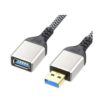 Câble rallonge USB 3.0 haute vitesse 5Gbps letusoon - Connecteurs plaqués or et câble renforcé Câble rallonge USB 3.0 haute vitesse letusoon avec connecteurs bleu et gainage tressé