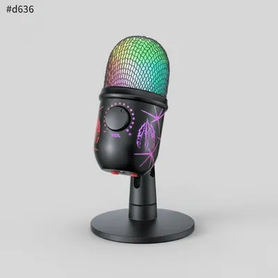Microphone USB pour jeu, pour PC, Mac, PS4/5, Podcast, avec moniteur muet RGB, réduction du bruit, pour enregistrement en Streaming