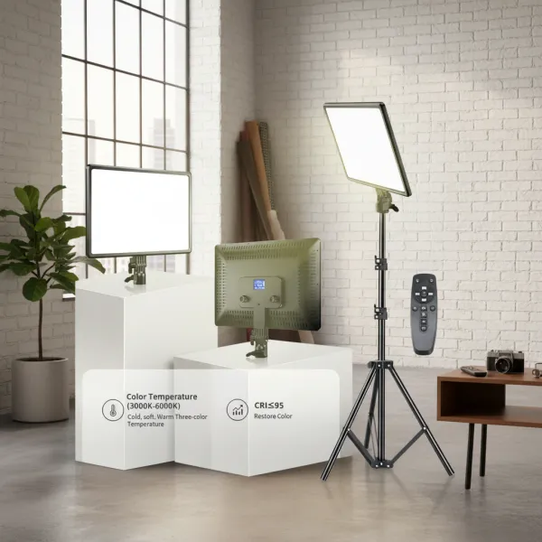 Panneau LED vidéo bi-color 10/14 pouces avec température couleur 3000K-6000K et télécommande