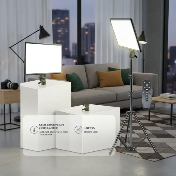 Panneau LED vidéo Bi-Color 10 et 14 pouces réglable 3000K à 6000K avec trépied et télécommande