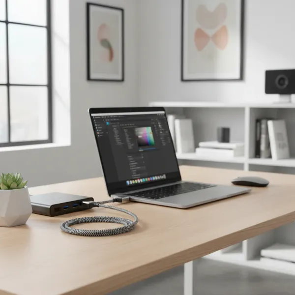 Câble rallonge USB 3.0 haute vitesse 5Gbps letusoon en usage avec ordinateur portable