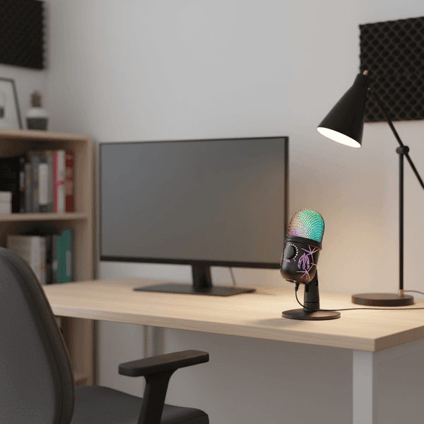 Microphone USB pour jeu, pour PC, Mac, PS4/5, Podcast, avec moniteur muet RGB, réduction du bruit, pour enregistrement en Streaming - Image 3