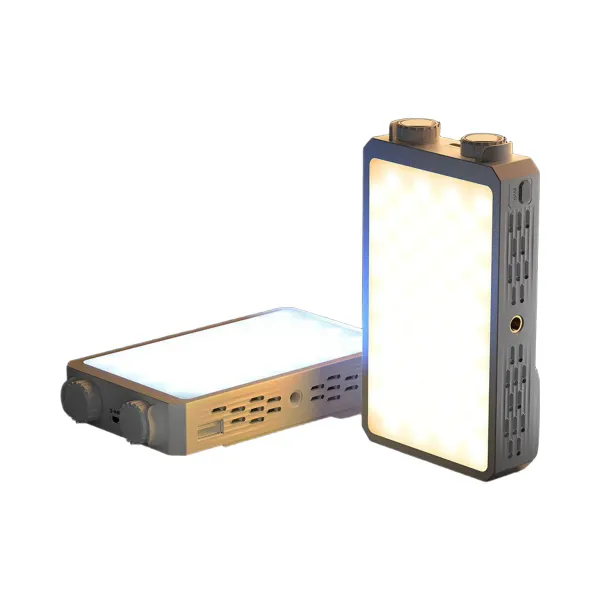 Mini lampe vidéo LED 40W portable avec batterie intégrée et charge PD Mini lampe vidéo LED 40W portable avec deux unités allumées