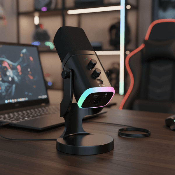 Microphone dynamique XLR/USB pour le streaming et les jeux, micro PC idéal pour Youtube, chant, enregistrement - Image 3