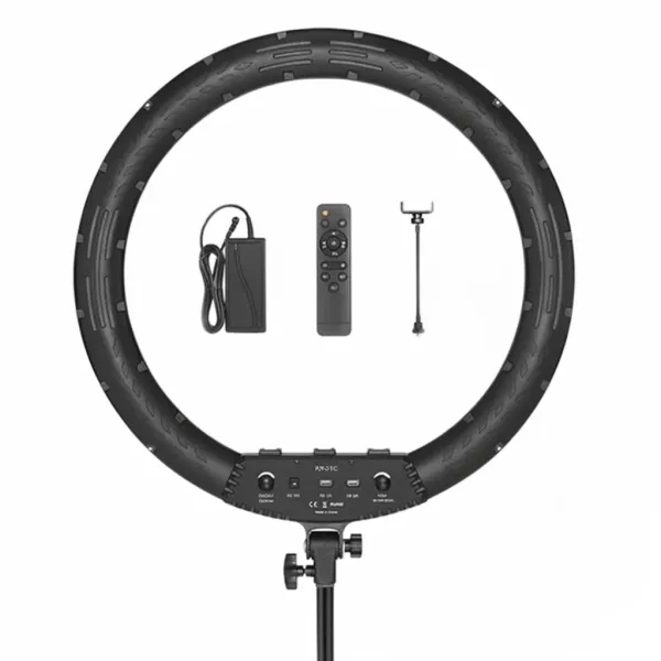 Ring Light LED 50W Bi-color 3000K-6000K 18-21 pouces avec Télécommande - AMBITFUL KN-21C Ring Light LED bicolore 18-21 pouces 50W avec télécommande AMBITFUL KN-21C