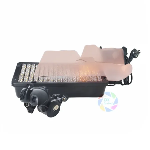 Camera HD 176 LED Video Light Lamp 11W 1320LM Bi-Color Dimmable par SETTO - vue latérale Camera HD 176 LED Video Light Lamp 11W 1320LM Bi-Color Dimmable SETTO vue de côté