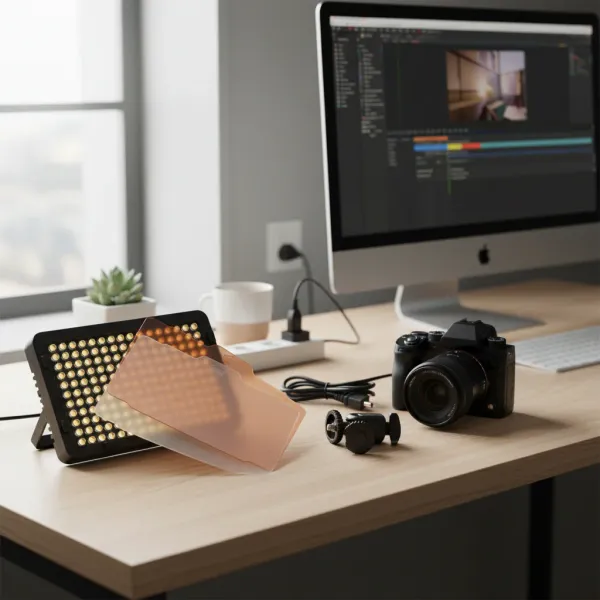 Camera HD 176 LED Video Light Lamp 11W 1320LM Bi-Color Dimmable - SETTO pour vidéo professionnelle Lamp LED vidéo bi-couleur dimmable 176 LED 11W 1320LM SETTO