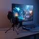 Microphone USB à condensateur RVB, fil de réduction de bruit, micro de jeu pour podcast, studio statique, streaming, ordinateur portable, ordinateur de bureau - Miniature 3