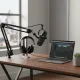Microphone podcast dynamique professionnel MV7+ avec isolation vocale, connectivité USB-C et XLR