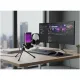 Microphone AmpliGame A2 USB condensateur RGB avec fonction Quick Mute sur bureau gaming