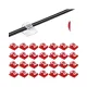 Clips adhésifs réglables pour gestion de câbles avec adhésif rouge et câble noir fixé