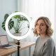 Anneau LED avec support téléphone pour lampe selfie dimmable USB